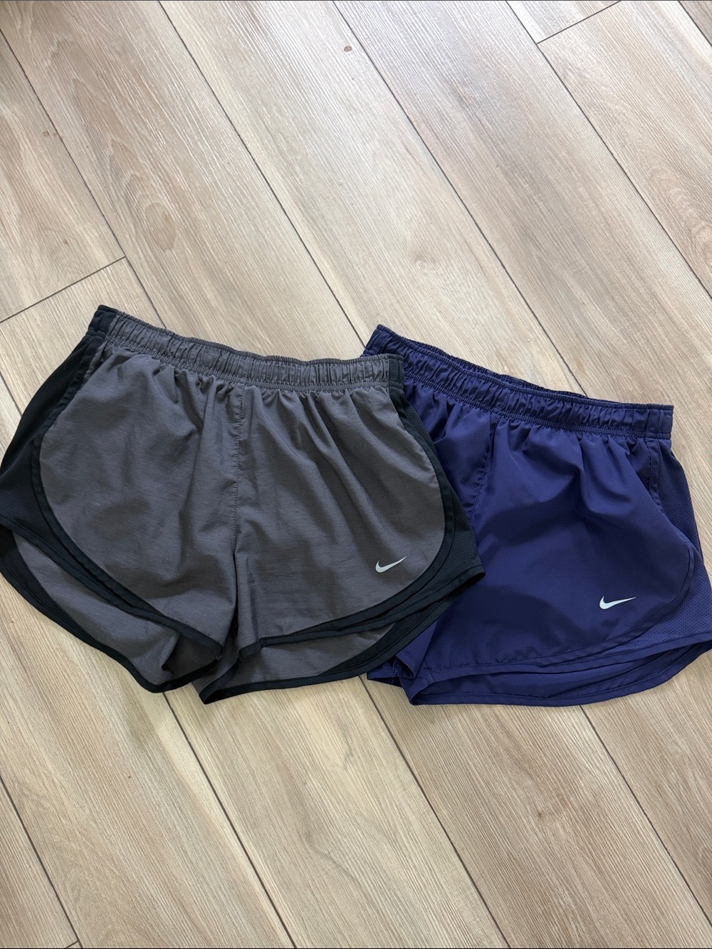 Nike Two-Pack Running Shorts in Gray & Navy